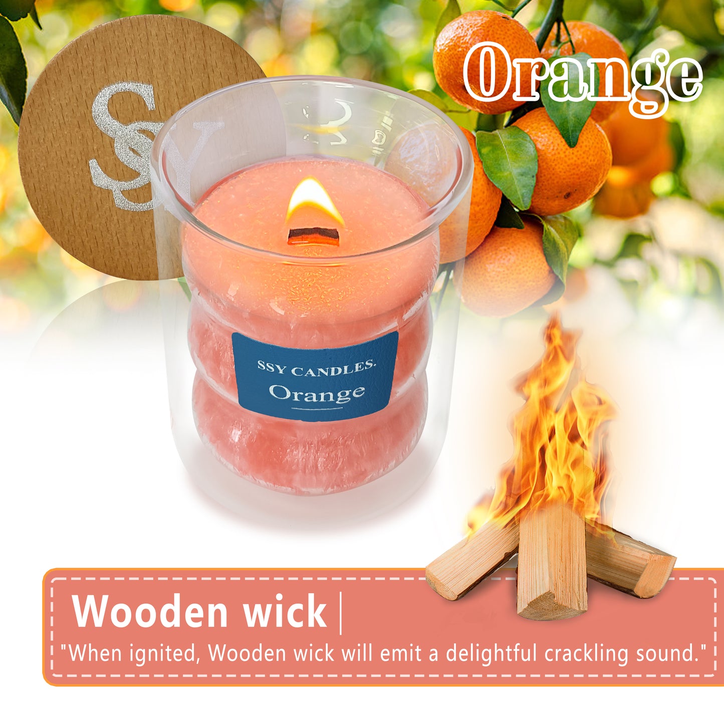 Sweet Orange Candles Scents Fall Scented Candle Wholesale Handmade Scented Candles