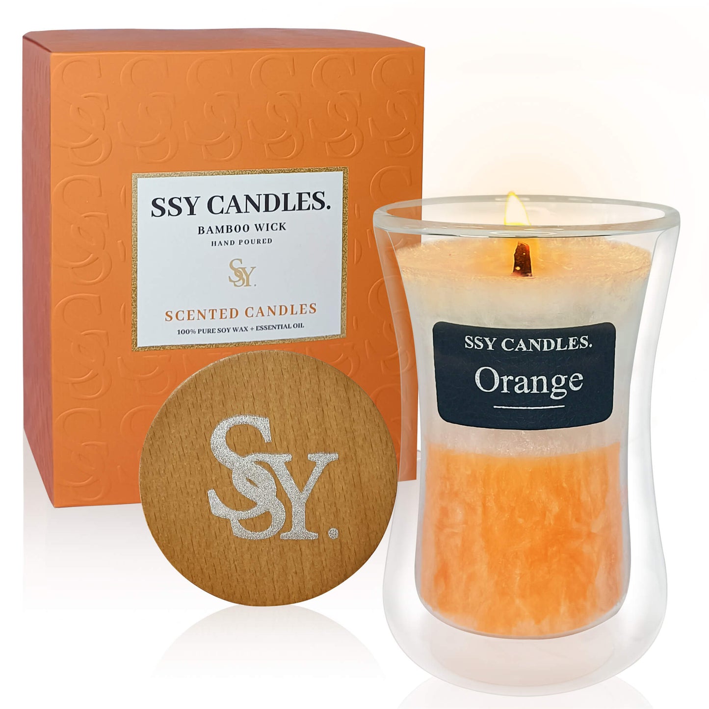 SSY Velas aromáticas Velas románticas Velas en tarro Velas populares en naranja 