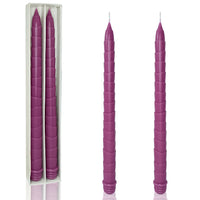 11.6 Inch Dinner Decor Purple Taper Candle Set of 2