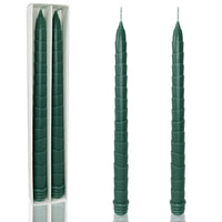 11.6 Inch Dinner Decor Deep Green Taper Candle Set of 2