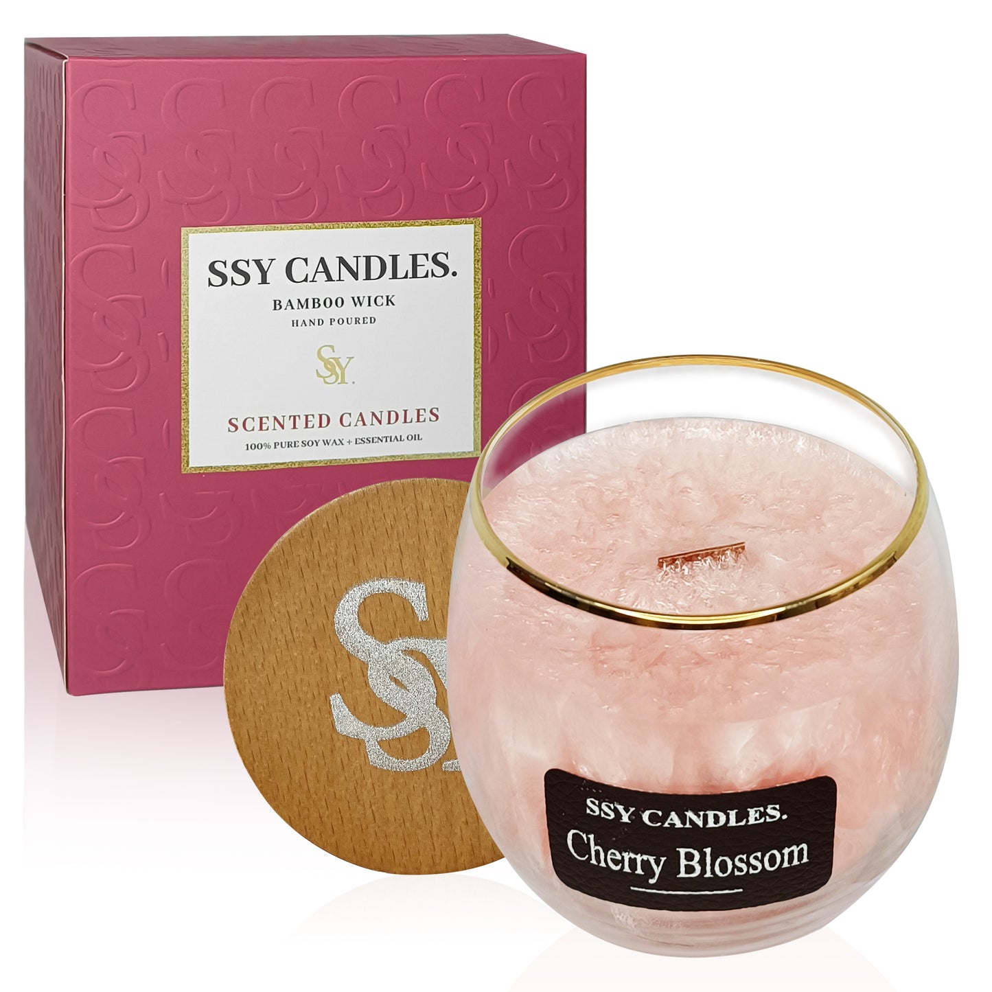 SSY Candle Cherry Blossom Bath and Body Works Candle Scents Classic 7.9 oz Velas de té perfumadas Velas aromáticas a granel