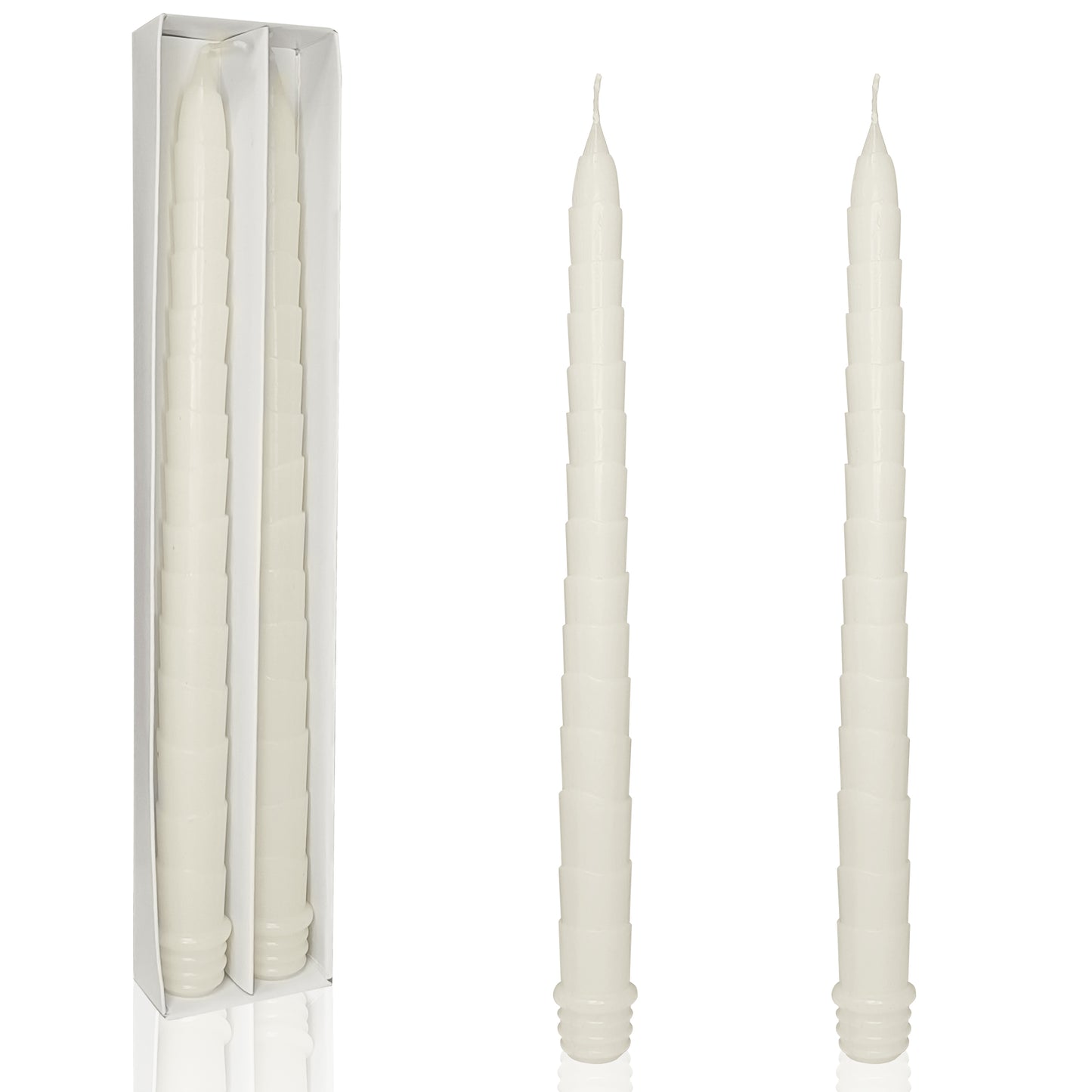 Juego de 2 velas cónicas para decoración de cena de 11,6 pulgadas