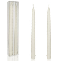 11.6 Inch Dinner Decor White Taper Candle Set of 2