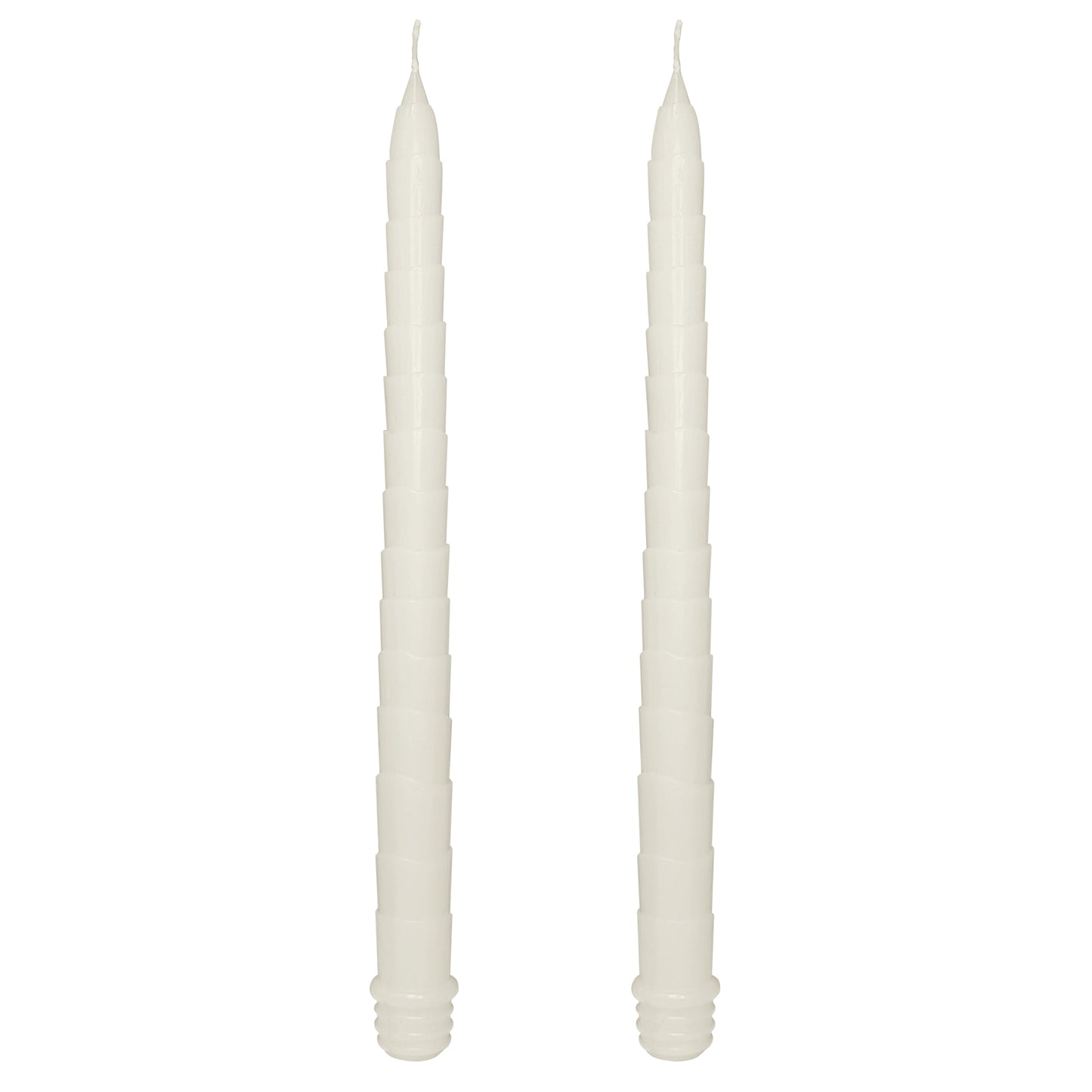 Juego de 2 velas cónicas blancas para decoración de cena de 11,6 pulgadas