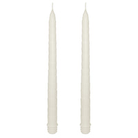 Juego de 2 velas cónicas blancas para decoración de cena de 11,6 pulgadas