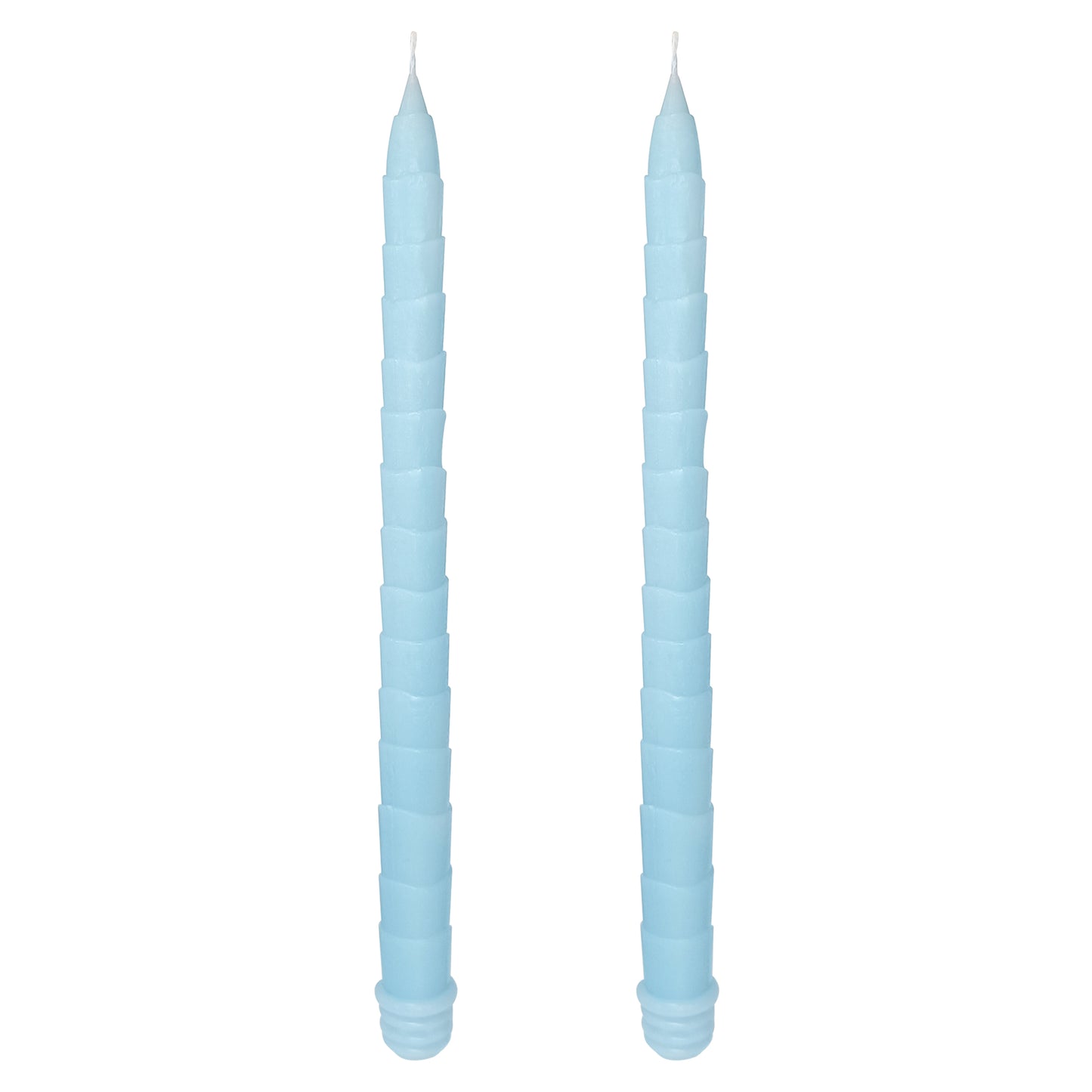 Juego de 2 velas cónicas azules para decoración de cenas de 11,6 pulgadas