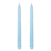 Juego de 2 velas cónicas azules para decoración de cenas de 11,6 pulgadas