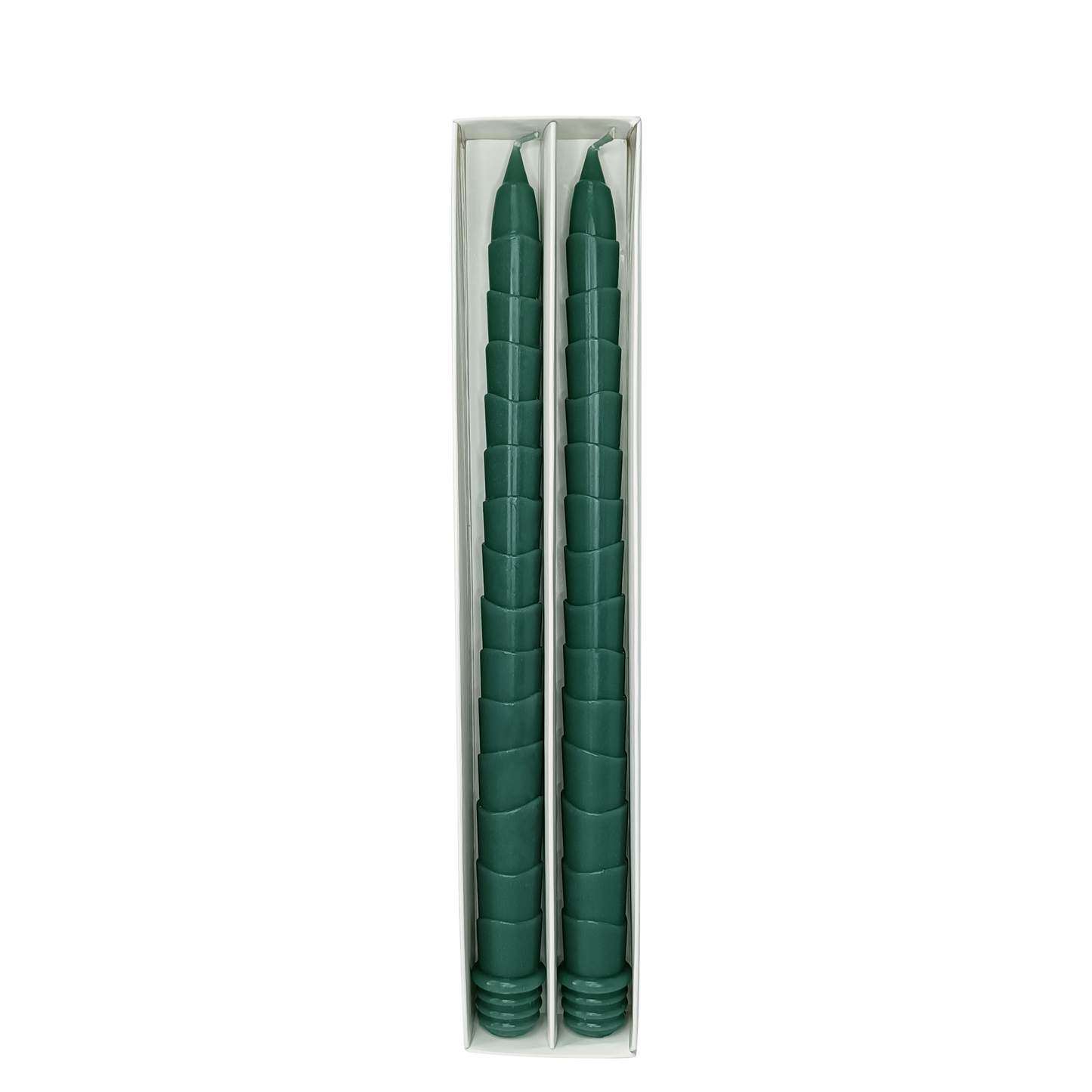 11.6 Inch Dinner Decor Deep Green Taper Candle Set of 2