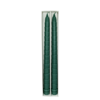 11.6 Inch Dinner Decor Deep Green Taper Candle Set of 2