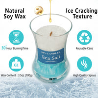 SSY Candle Sea salt Scent Best Long Lasting Scented Candles Classic 3.5 OZ Scented Candle Wax