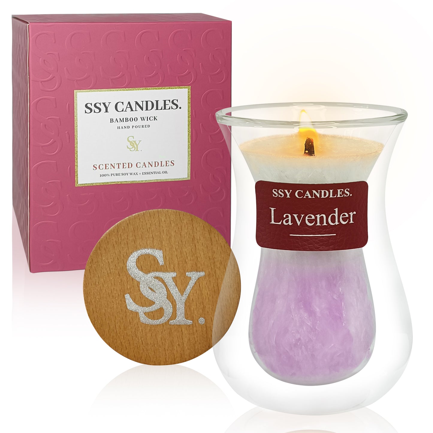 Velas SSY, aroma de vela naranja, bonitas velas perfumadas, mecha de madera y cera de soja, vela perfumada de biblioteca