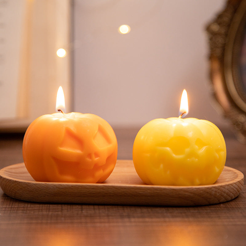 ¡Truco o trato! Velas perfumadas de calabaza de Halloween Ins Decoración creativa para el hogar 