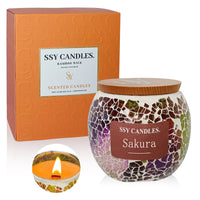 SSY Candle Sakura Scent Classic 3.5 oz Asian Scented Candles Soy Candles with Strong Scent