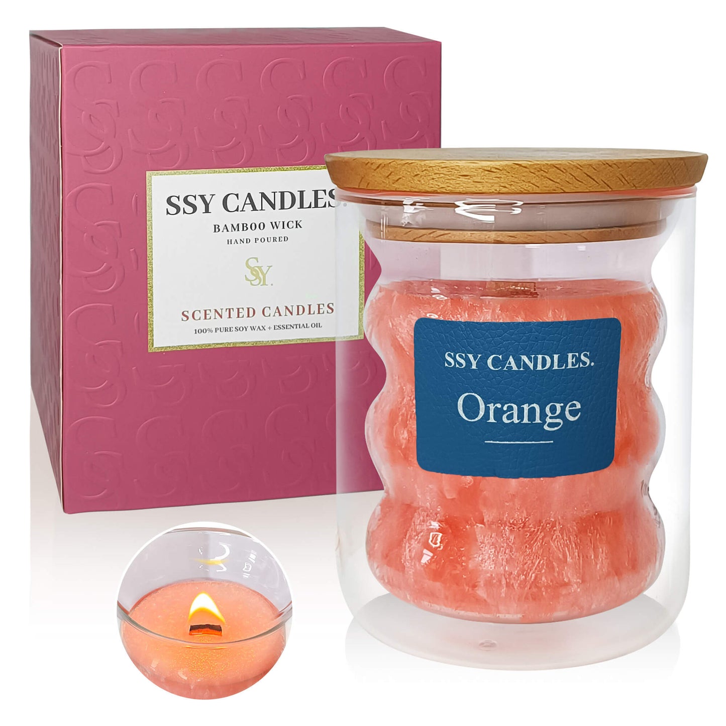 SSY Scented Candles Summer Scented Soy Wax Candle for Home Best Gift Scented Candle Orange