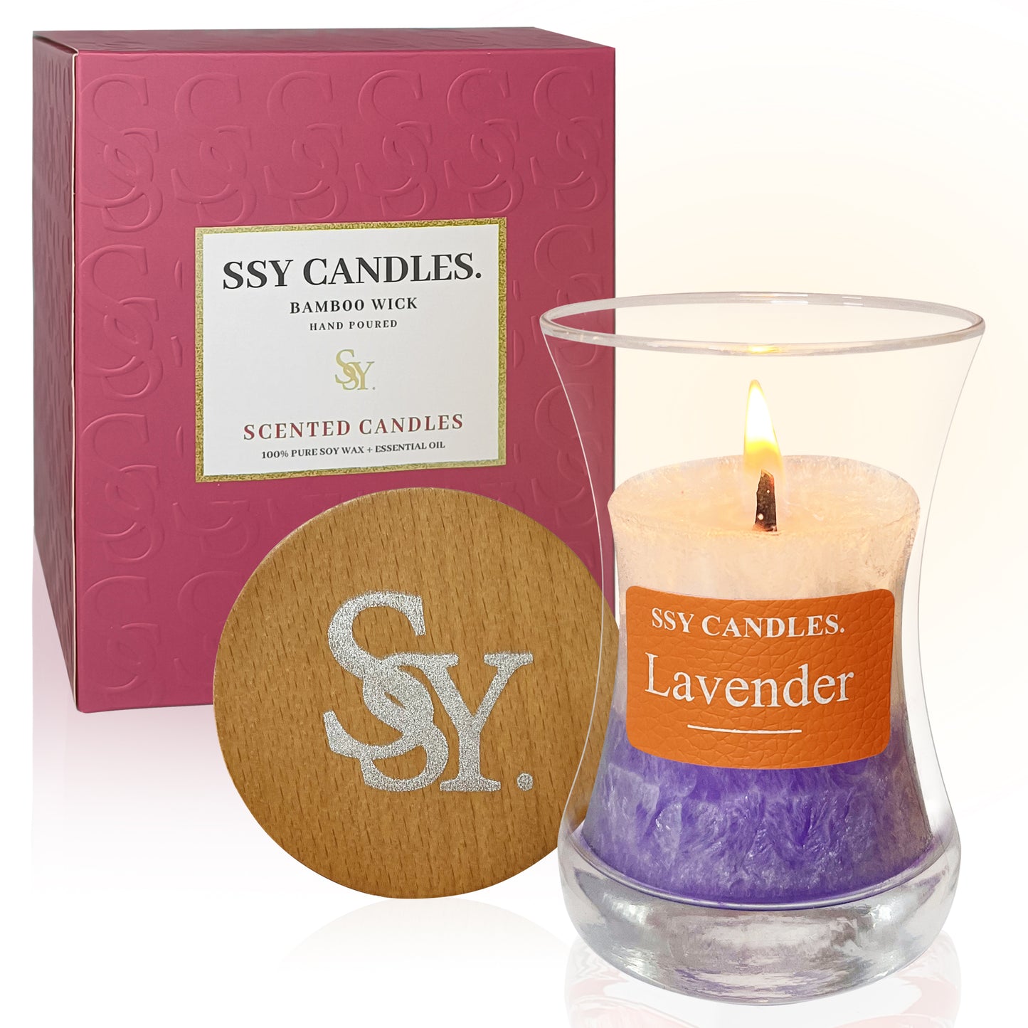 SSY Candle Lavender Scented Candle High Quality Spices Bulk Scented Candles Woodwick Candle Scents