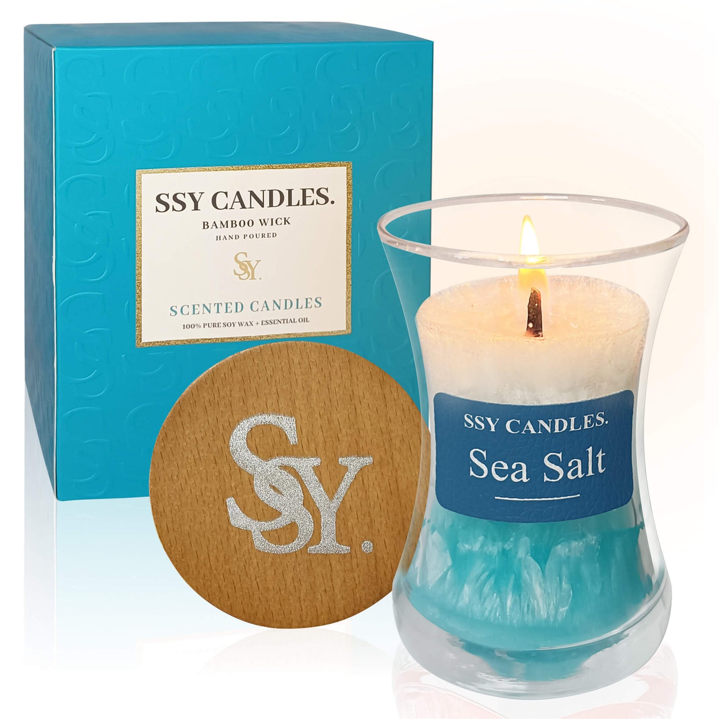 SSY Candle Sea Salt Scents Good Candle Scents Classic 3.5 oz Soy Candles Scented Flameless scented candles