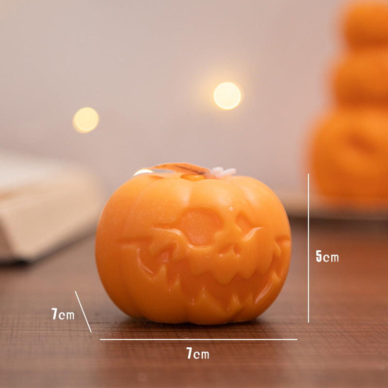 ¡Truco o trato! Velas perfumadas de calabaza divertidas de Halloween Ins Decoración creativa para el hogar 