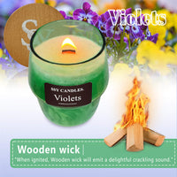 SSY Velas aromáticas Violetas Velas románticas Velas en tarro Velas populares Aromas Varios colores 