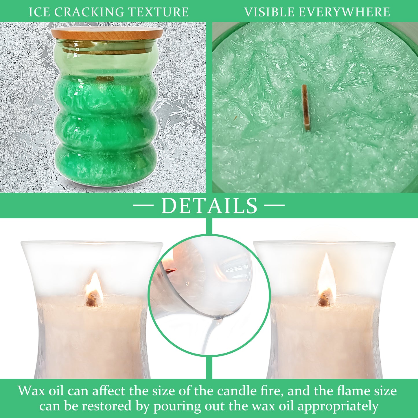 High Quality Jar Candle Green Scented Candles Violets