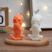 Trick or Treat！Halloween Funny Scary Skull Scented Candle Cover Mouth