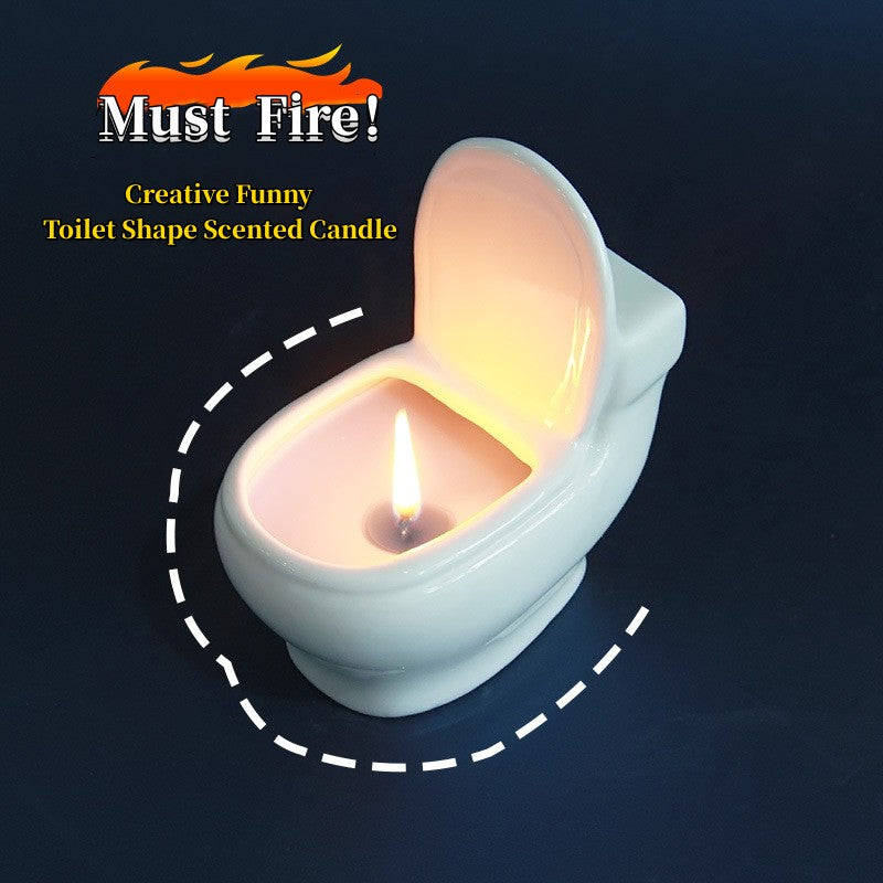 Must Fire！Creative Funny Mini Toilet Shape Vela perfumada Westin White Tea 