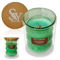 SSY Scented Candles The Ideal Gift Candle Scents Violets Scented Candles on Sale Colored Glass Jar Scented Candles Bulk