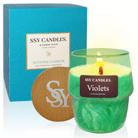 SSY Velas aromáticas Violetas Velas románticas Velas en tarro Velas populares Aromas Varios colores 