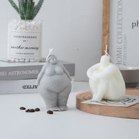 Unique Souvenir：Creative Sitting Position Body Shape Scented Candle Handmade Candle White Set