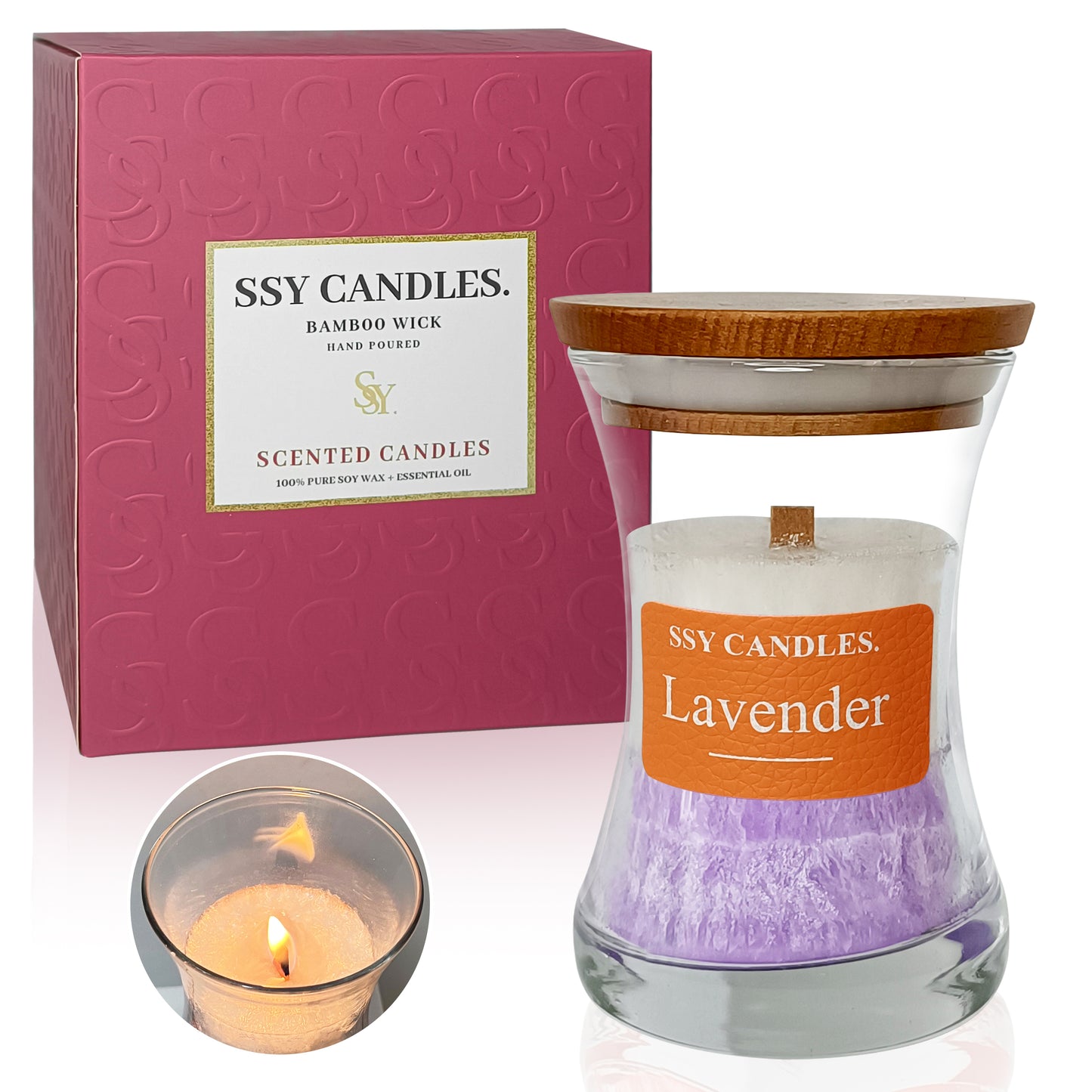 SSY Vela Vela perfumada de lavanda Especias de alta calidad Velas perfumadas a granel Woodwick Candle Scents