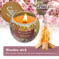 SSY Candle Sakura Scent Classic 3.5 oz Velas aromáticas asiáticas Velas de soja con aroma fuerte