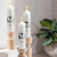 8 Inch Skull Teeth Pillar Candles 1pcs Pack