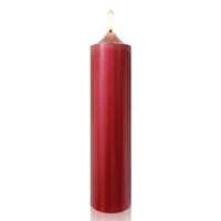 Paquete de 1 velas de pilar rojo metálico de 8 pulgadas