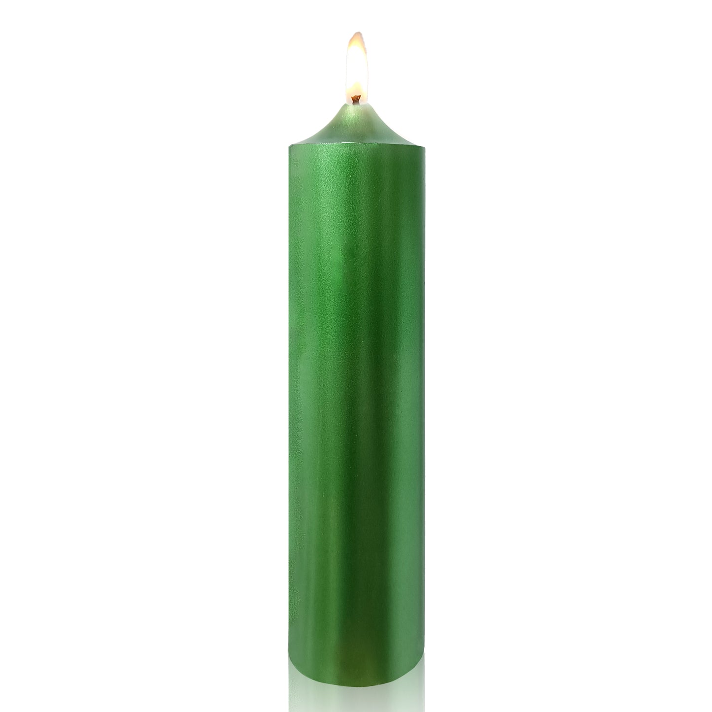 Velas de pilar verde metálico de 8 pulgadas Paquete de 1 piezas