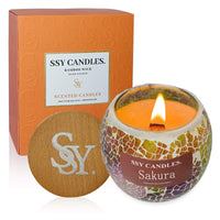 Velas perfumadas SSY Sakura Classic Vela perfumada personalizada de 3.5 oz Los mejores aromas de velas para la relajación