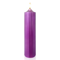 8 Inch Metallic Purple Pillar Candles 1pcs Pack