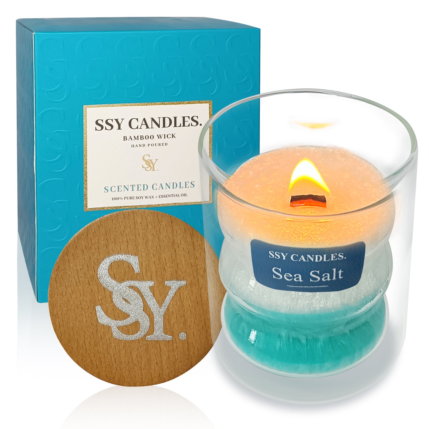 Velas aromáticas SSY Velas aromáticas dulces para el baño y el cuerpo REGALO PERFECTO Vela aromática Las mejores velas aromáticas de lujo Sal marina