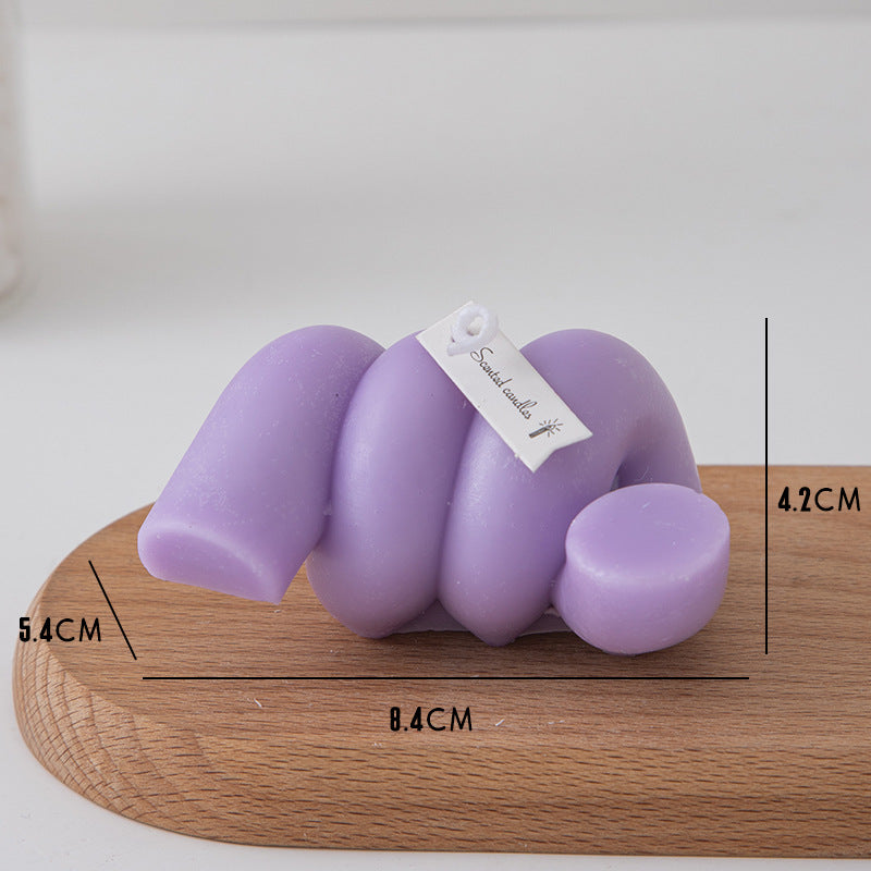 Elegancia abstracta: Velas creativas con formas únicas Vela con aromas geométricos Lavanda 