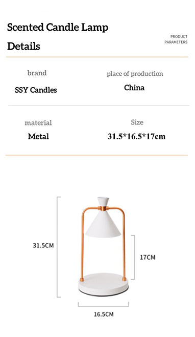 SSY Aromaterapia Lámpara de cera de fusión Lámpara de escritorio simple Arte del hierro regulable Fragancia romántica Luz de noche retro 