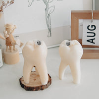 Tooth on Fire！Creative Funny Tooth Scented Candle Shape Candle