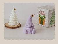 Navidad mágica: decoración navideña, velas aromáticas de modelado, fantástico regalo de Papá Noel, lavanda 