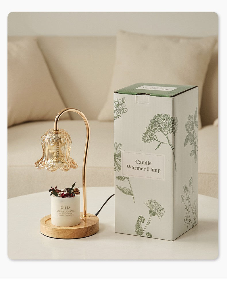 SSY Simple Aromatherapy Melting Wax Lamp Lily of the Valley Shaped Champagne Aromatherapy Lamp