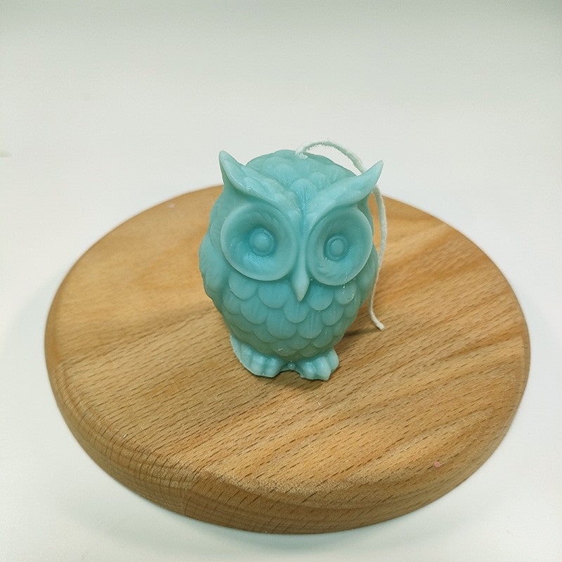 Symbol of Wisdom：Floral Scented Owl Candle Creative Shape Scented Candle