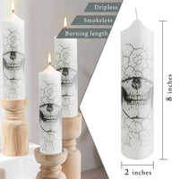 8 Inch Skull Teeth Pillar Candles 1pcs Pack