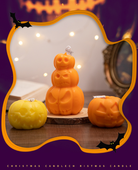 ¡Truco o trato! Velas perfumadas de calabaza de Halloween Ins Decoración creativa para el hogar 