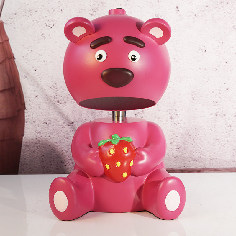 SSY Creative Strawberry Bear shape Aroma Light Lamp Smoke-Free Bedside Night Light