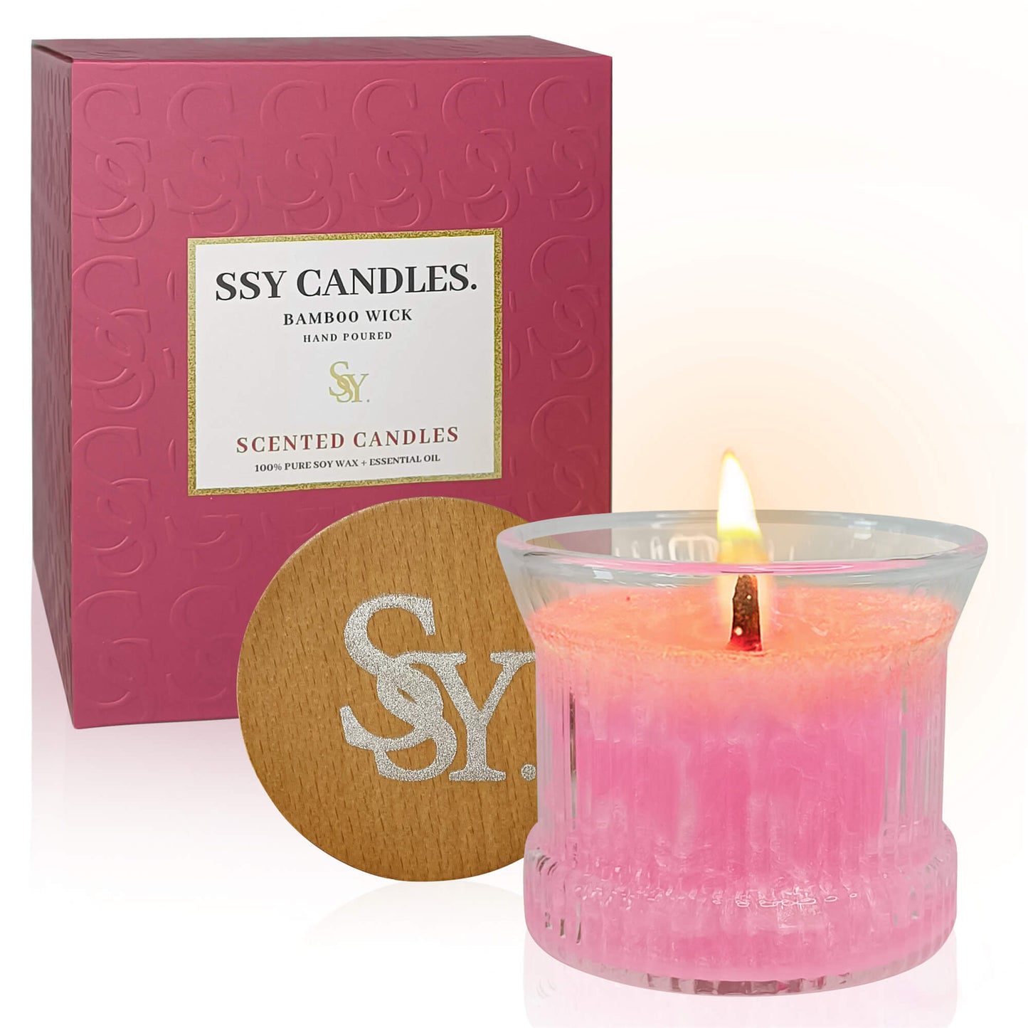 SSY Velas aromáticas Velas románticas Velas en tarro Velas populares Velas aromáticas Rosa 