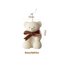 Merry Christmas! Christmas Bear Scented Candle Holiday Decoration Ornament Gift White