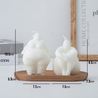 Unique Souvenir：Creative Sitting Position Body Shape Scented Candle Handmade Candle White Set