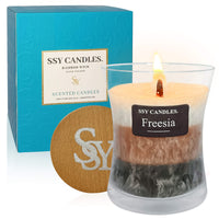 SSY Scented Candles Romantic Candle Scents Three Layers Jar Candle Popular Candle Scents Freesia