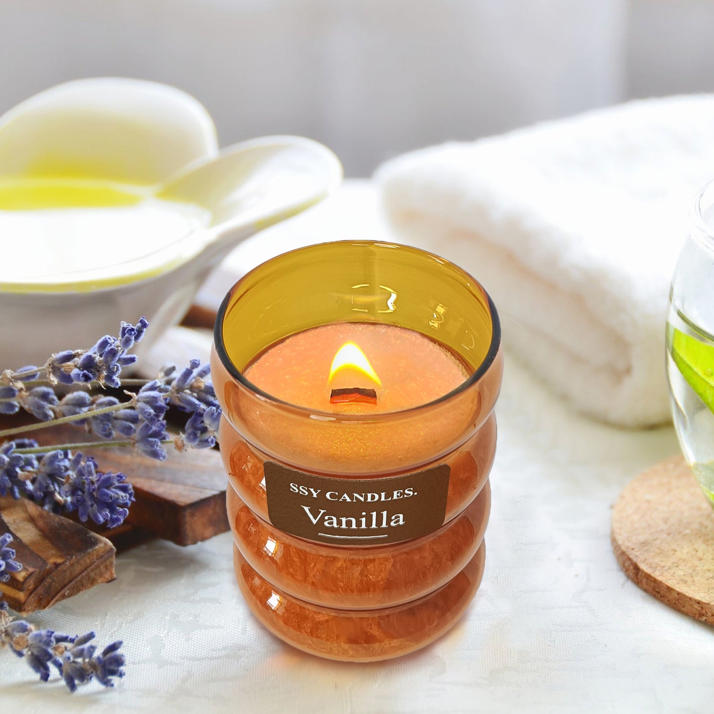 Women Cleansing House Meditation Gel Scented Candles Vanilla Scented Candle Gift Set Banishing Negative Energy Candle Scent